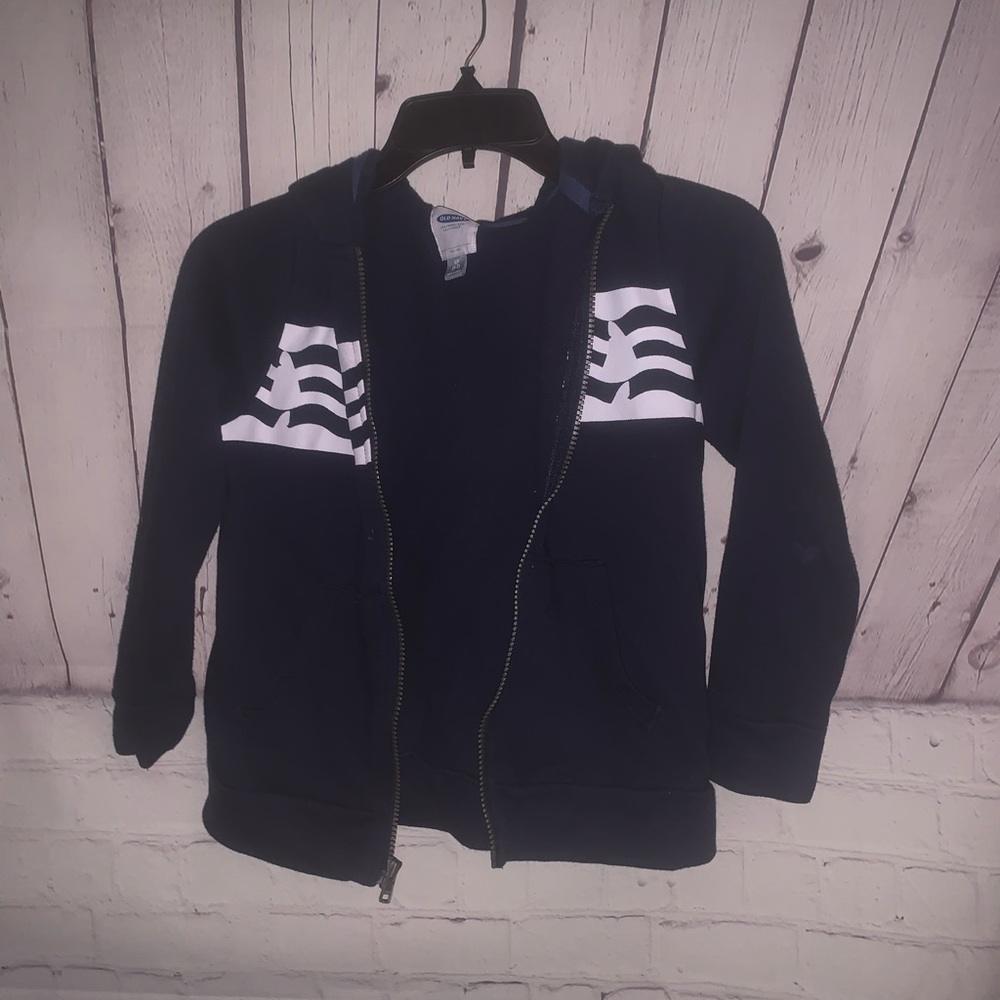 Old Navy Dark Blue Kids Hoodie with White Accents